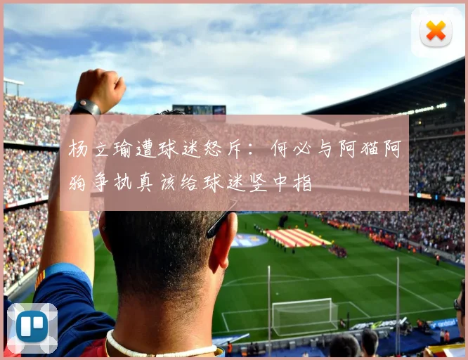 杨立瑜遭球迷怒斥：何必与阿猫阿狗争执真该给球迷竖中指